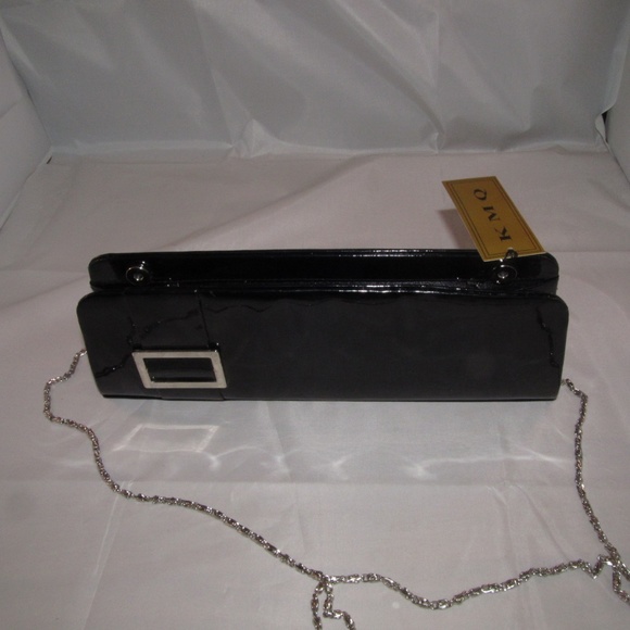 Brand New Evening Bag Clutch Chrome Shoulder Chain - Picture 3 of 5
